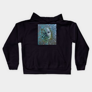 Birth of an Android - teal and blue Kids Hoodie